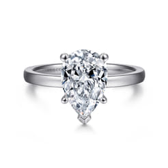 Paula - 14K White Gold Pear Shape Diamond Engagement Ring