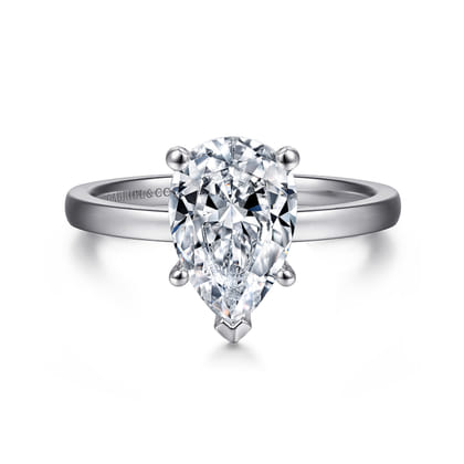 Paula - 14K White Gold Pear Shape Diamond Engagement Ring