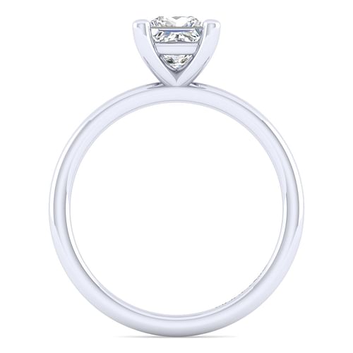 Paula - 14K White Gold Princess Cut Diamond Engagement Ring - Shot 2