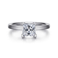Paula - 14K White Gold Princess Cut Diamond Engagement Ring