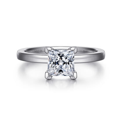 Paula - 14K White Gold Princess Cut Diamond Engagement Ring