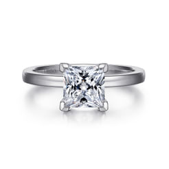 Paula - 14K White Gold Princess Cut Diamond Engagement Ring