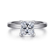 Paula - 14K White Gold Princess Cut Diamond Engagement Ring