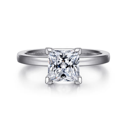 Paula - 14K White Gold Princess Cut Diamond Engagement Ring