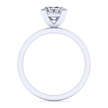 Paula - 14K White Gold Princess Cut Diamond Engagement Ring