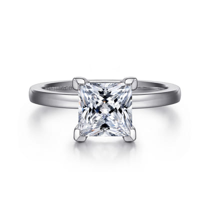 Paula - 14K White Gold Princess Cut Diamond Engagement Ring