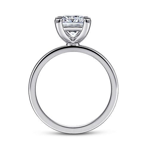 Paula - 14K White Gold Princess Cut Diamond Engagement Ring - Shot 2