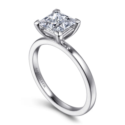 Paula - 14K White Gold Princess Cut Diamond Engagement Ring