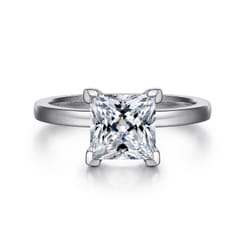 Paula - 14K White Gold Princess Cut Diamond Engagement Ring