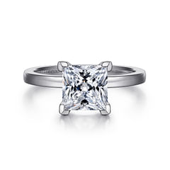 Paula - 14K White Gold Princess Cut Diamond Engagement Ring