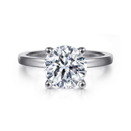 Paula - 14K White Gold Round Diamond Engagement Ring