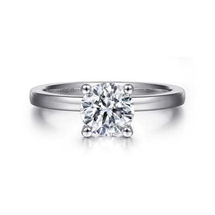 Paula - 14K White Gold Round Diamond Engagement Ring