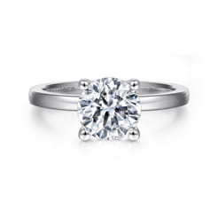 Paula - 14K White Gold Round Diamond Engagement Ring