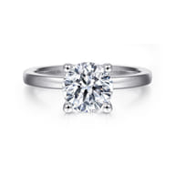 Paula - 14K White Gold Round Diamond Engagement Ring