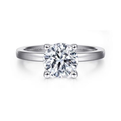 Paula - 14K White Gold Round Diamond Engagement Ring