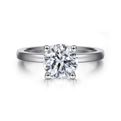 Paula - 14K White Gold Round Diamond Engagement Ring