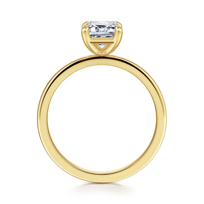 Paula - 14K Yellow Gold Emerald Cut Diamond Diamond Engagement Ring