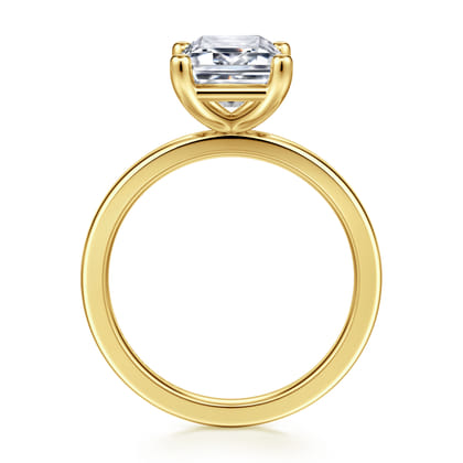 Paula - 14K Yellow Gold Emerald Cut Diamond Engagement Ring