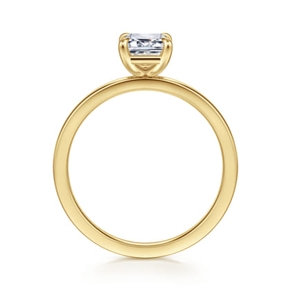 Paula - 14K Yellow Gold Emerald Cut Diamond Engagement Ring