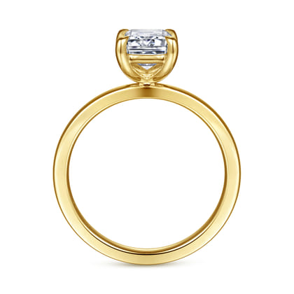 Paula - 14K Yellow Gold Emerald Cut Diamond Engagement Ring