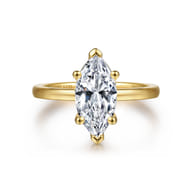 Paula - 14K Yellow Gold Marquise Shape Diamond Engagement Ring
