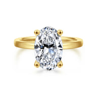 Paula - 14K Yellow Gold Oval Diamond Engagement Ring