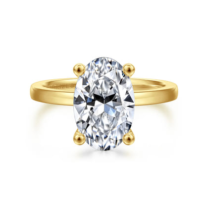 Paula - 14K Yellow Gold Oval Diamond Engagement Ring