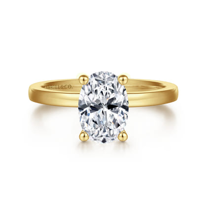 Paula - 14K Yellow Gold Oval Diamond Engagement Ring