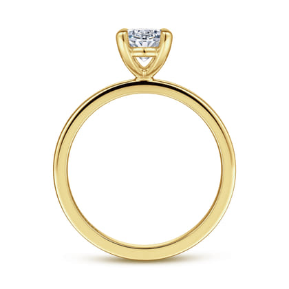 Paula - 14K Yellow Gold Oval Diamond Engagement Ring