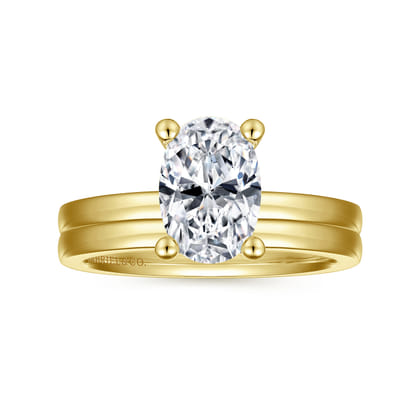 Paula - 14K Yellow Gold Oval Diamond Engagement Ring