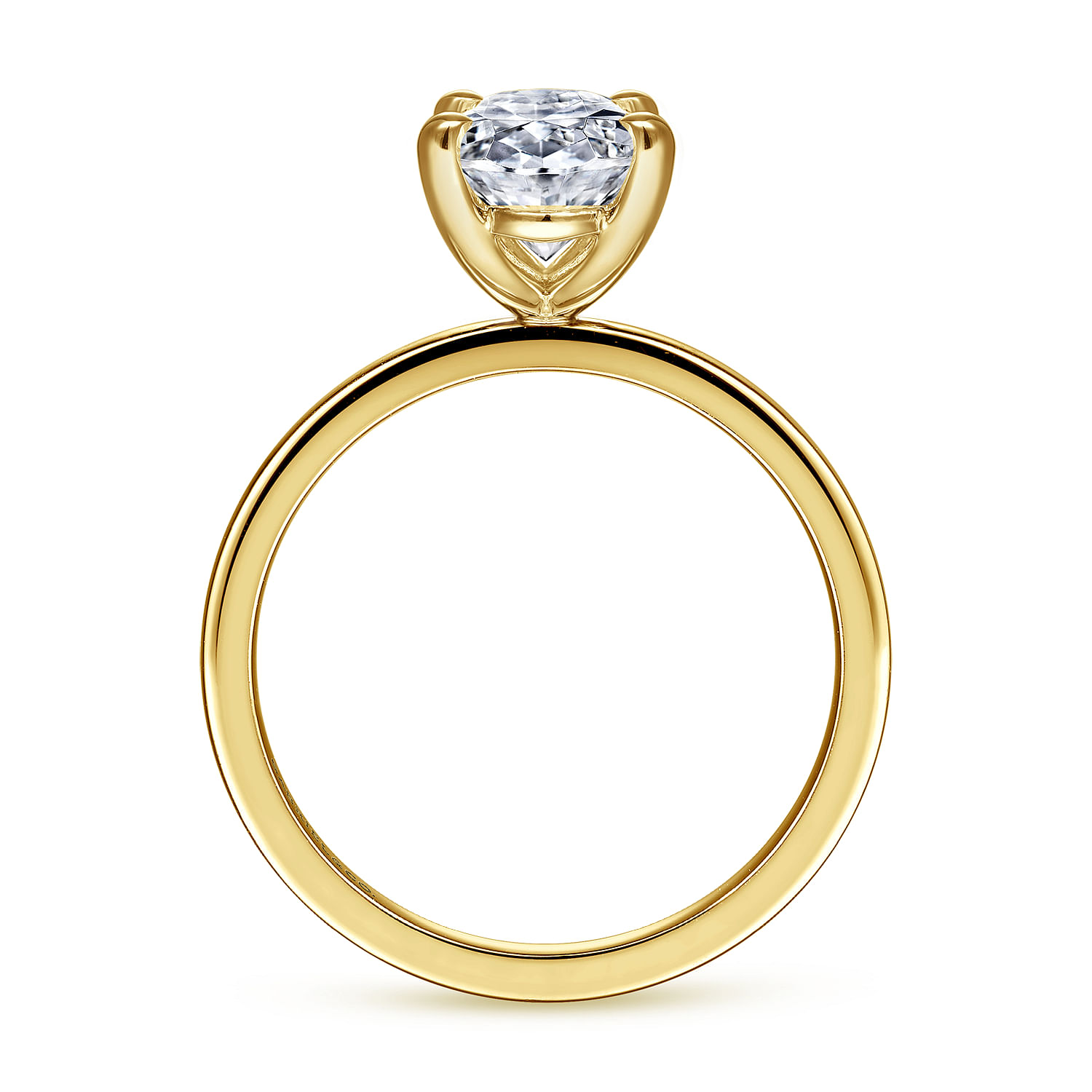 Paula - 14K Yellow Gold Oval Diamond Engagement Ring