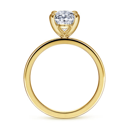 Paula - 14K Yellow Gold Oval Diamond Engagement Ring