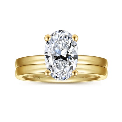 Paula - 14K Yellow Gold Oval Diamond Engagement Ring