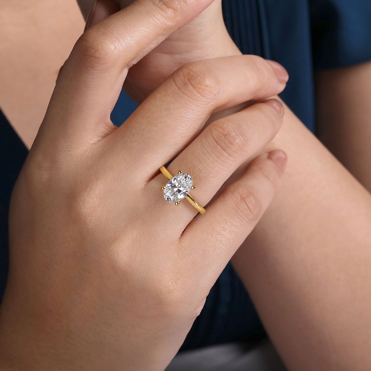 Yellow gold oval solitaire engagement ring hotsell