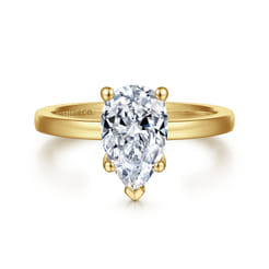 Paula - 14K Yellow Gold Pear Shape Diamond Engagement Ring