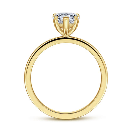 Paula - 14K Yellow Gold Pear Shape Diamond Engagement Ring