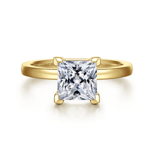 Paula - 14K Yellow Gold Princess Cut Diamond Engagement Ring