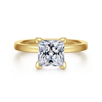 Paula - 14K Yellow Gold Princess Cut Diamond Engagement Ring