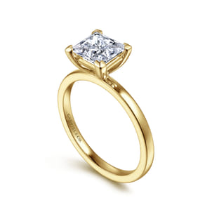 Paula - 14K Yellow Gold Princess Cut Diamond Engagement Ring