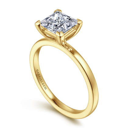 Paula - 14K Yellow Gold Princess Cut Diamond Engagement Ring