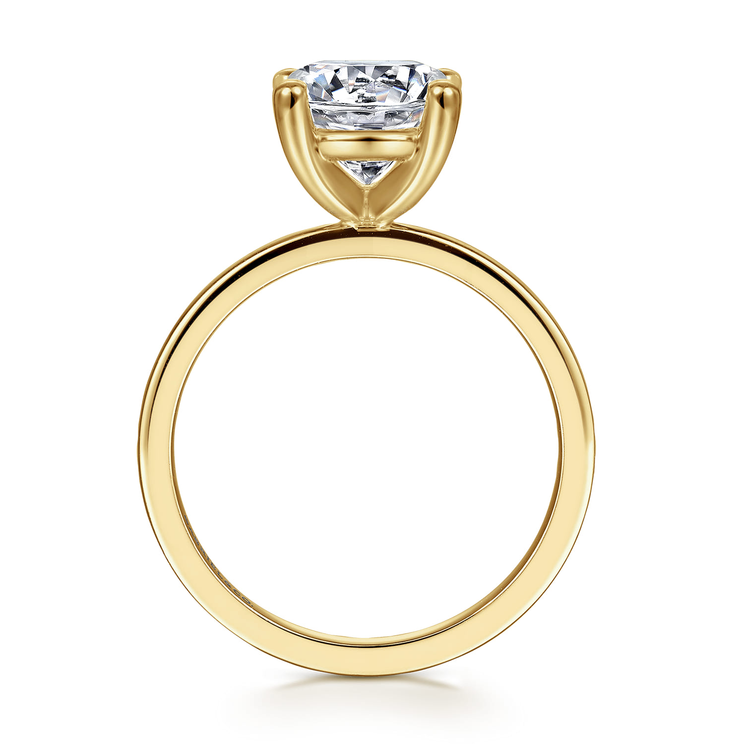 Paula - 14K Yellow Gold Round Diamond Engagement Ring