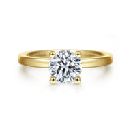 Paula - 14K Yellow Gold Round Diamond Engagement Ring