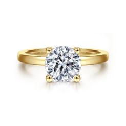 Paula - 14K Yellow Gold Round Diamond Engagement Ring