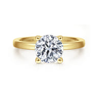 Paula - 14K Yellow Gold Round Diamond Engagement Ring