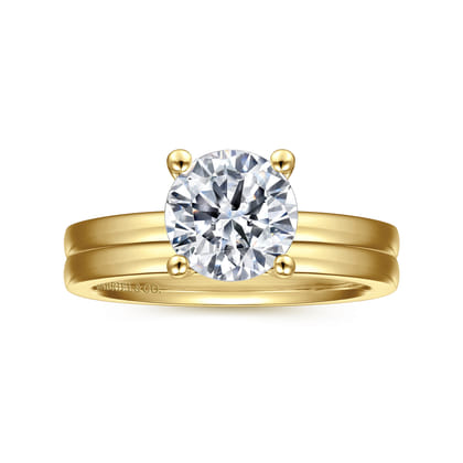 Paula - 14K Yellow Gold Round Diamond Engagement Ring