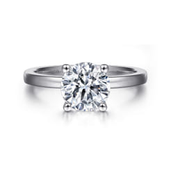 Paula - Platinum Round Diamond Solitaire Engagement Ring
