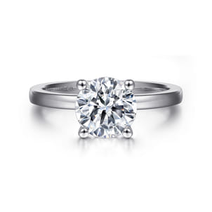 Paula - Platinum Round Diamond Solitaire Engagement Ring