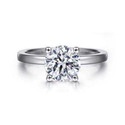 Paula - Platinum Round Diamond Solitaire Engagement Ring