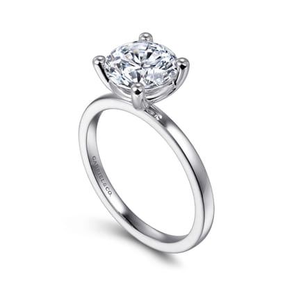 Paula - Platinum Round Diamond Solitaire Engagement Ring