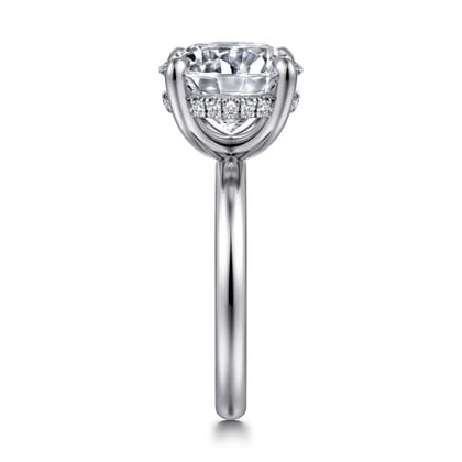 Peace - 14K White Gold Round Diamond Engagement Ring